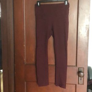 Burgundy leggings
